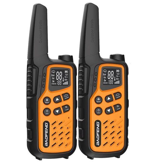 Baofeng BF-T25E orane walkie-talkie, 2 tükki