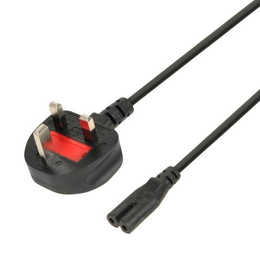 iBOX Euro 2-PIN toitekaabel Audio-RTV VDE 1,8m UK pistikuga
