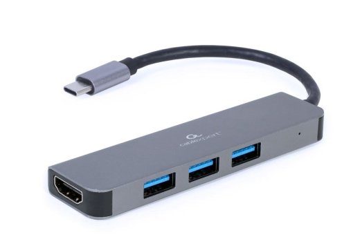 Gembird A-CM-COMBO2-01 USB tüüp-C 2-ühes mitmeportiline adapter (Hub + HDMI)