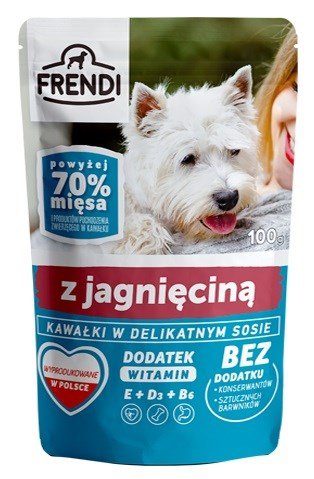 FRENDI Lamb Pieces in Delicate Sauce Wet Dog Food - 100 g