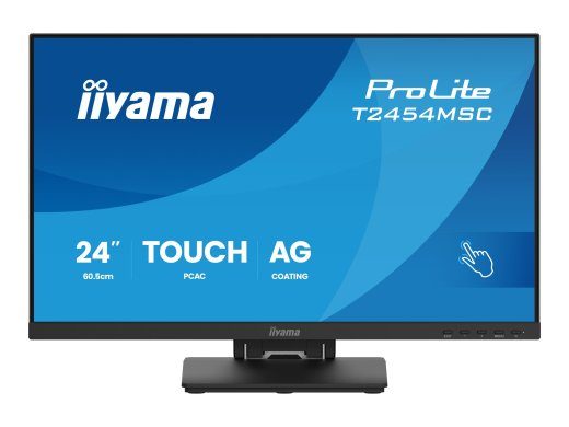 iiyama ProLite T2454MSC-B3AG 24 colių IPS 1920 x 1080 (Full HD) HDMI DisplayPort 83Hz monitorius