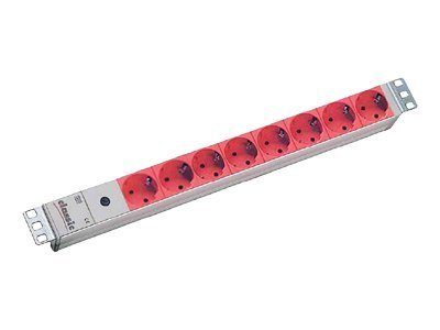 Bachmann Outlet Box 8-outlet 10A Hallikas Punane 2m