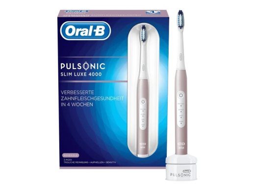 Oral-B Pulsonic Slim Luxe 4000 Elektrinis Dantų Šlytė Sidabrinis
