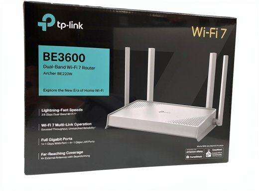 TP-Link Archer BE220W BE3600 Wi-Fi 7 juhtmevaba ruuter valge