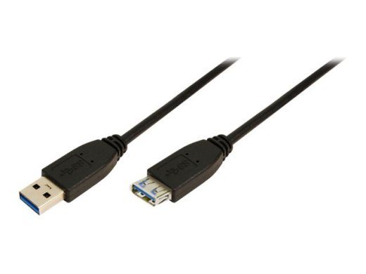 LogiLink USB pikenduskaabel 3m must
