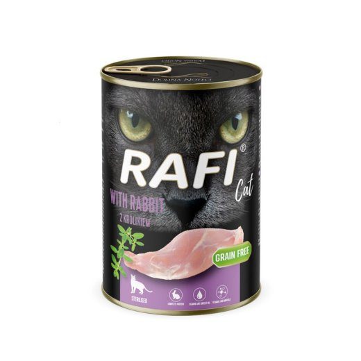 RAFI Cat Adult küülik - märgkassitoit - 400g