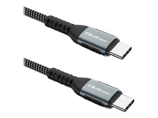 Qoltec USB Type-C Kaabel 1.5m Must