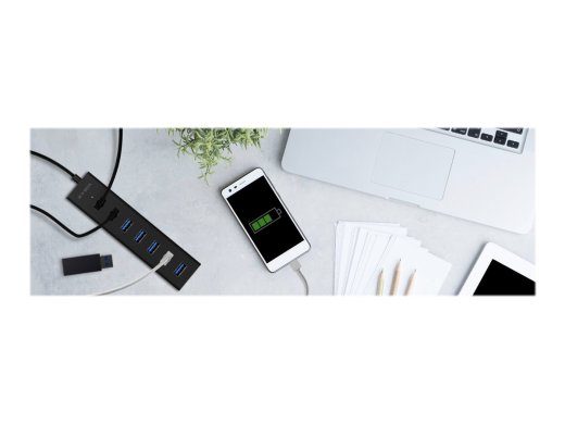 ICY BOX IB-HUB1700-U3 7-portiline hub koos USB Type-A liidesega ja toiteallikaga