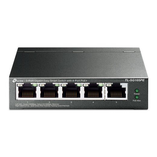 TP-LINK Lülit TL-SG105PE Mittehallatav deskilülit PoE+ portide arv 4 Võimsustulu tüüp Väline