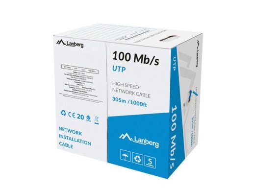 LANBERG LAN UTP Kaabel 100MB/s, 305M CCA Sinine