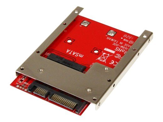 StarTech.com mSATA SSD to 2.5in SATA Adapter Converter - mSATA to SATA Adapter for 2.5in bay Open Frame Bracket and 7mm Drive Height (SAT32MSAT257)