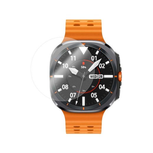 Fixeeritud kaitsvat klaasist käteretvikut nutikaella Samsung Galaxy Watch Ultra, 2tk Selge