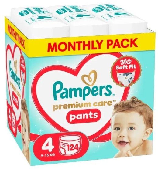 Pampers Pants mähkmed 4. suurus 9-15 kg 124 tk