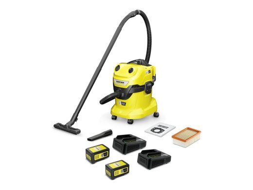 Kärcher WD 4-18 Dual Battery Set dulkių siurblys geltonas