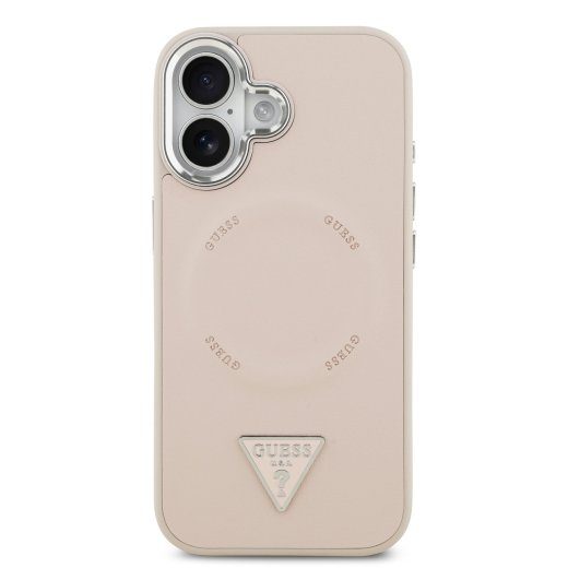 Guess PU Nahast Triangle Logo MagSafe Kaitseümbris Apple iPhone 17 jaoks