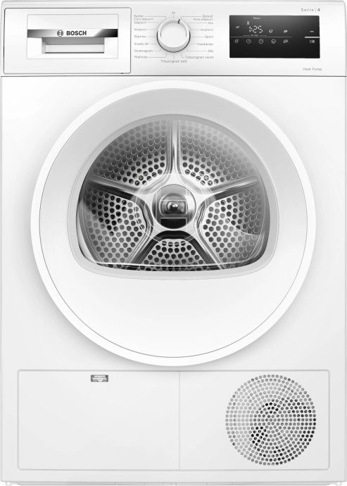 BOSCH Kuivati WTH85V0MSN, 8kg, Energiaklass E, Soojuspump, Valge