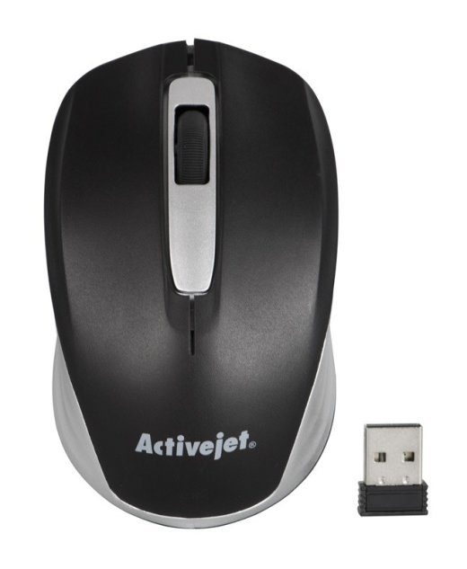Activejet AMY-313 Hiir juhtmevaba USB (optiline; 1200 DPI; must ja hall)