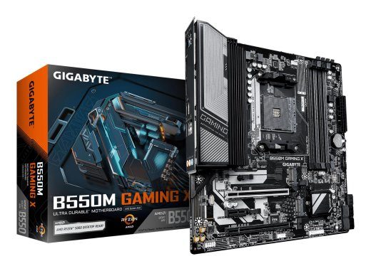 Mainboard GIGABYTE AMD B550 Socket AM4 micro ATX RAM DDR4-SDRAM 4xSlots 2xNumber of M.2 (M) slots B550MGAMINGX1.2