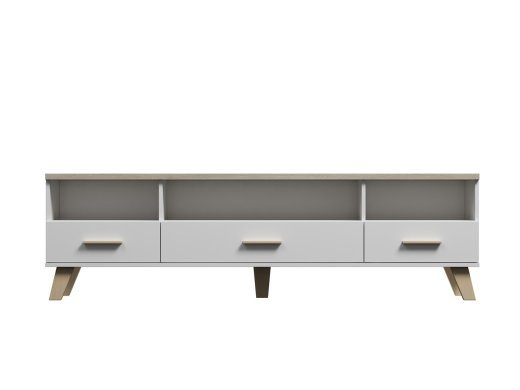 Cama RTV stand LOTTA 180cm white + oak sonoma