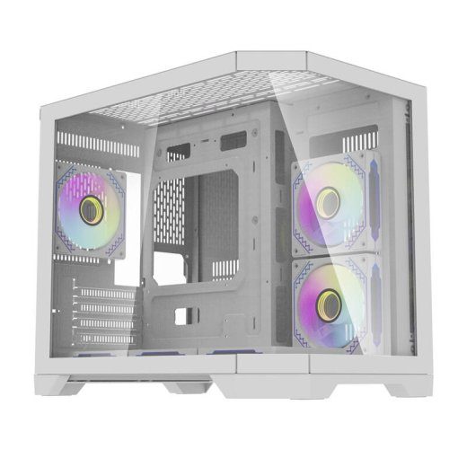 Darflash FT418 arvutikarp + 6 aRGB ventilaatorit (valge)
