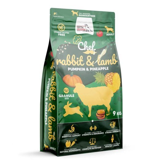SYTA MICHA Chef Rabbit, lamb with pumpkin and pineapple - kuiv koeratoit - 9kg