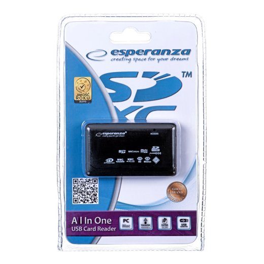 Esperanza EA119 USB 2.0 Must kaardilugeja