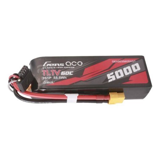Gens ace G-Tech 5000mAh 11.1V 60C 3S1P Lipo XT60 pistikuga