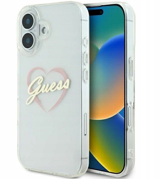 Guess IML Süda tagumise kaitseklaas Apple iPhone 16 jaoks
