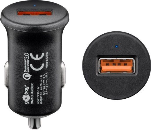Goobay Quick Charge QC3.0 USB auto kiirlaadija USB 2.0 Emaline (Type A)