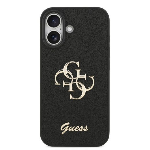 Guess PU fikseeritud hõbedane 4G metallilogo kaitseklaas Apple iPhone 17 jaoks