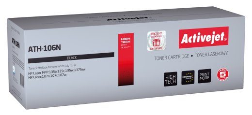 Activejet ATH-106N toner (asendus HP 106A W1106A; Supreme; 1000 lehekülge; must
