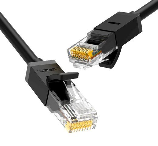 UGREEN 20161 Võrgukaabel RJ-45 kuni RJ-45 Cat6 U/UTP 3 m Ümber / must