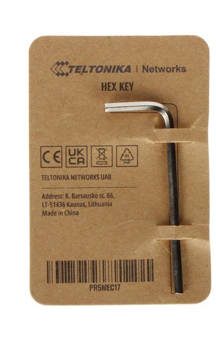 Teltonika Hex Key 19 x 53 x 2.5 mm Nikkel Nurga all, hõbe PR5MEC17