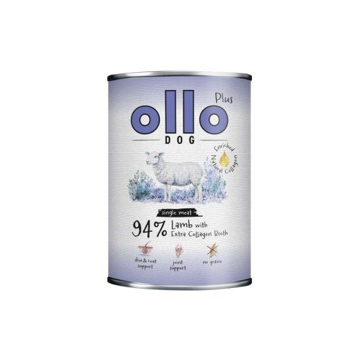 OLLO Plus Kollagen Mono Lamb - märgist koeratoit - 800g