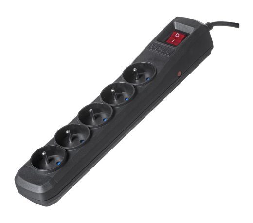 Activejet black power strip with cord ACJ COMBO 1,5M/BEZP.AUTO/CZ