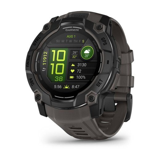 Garmin Instinct 3 AMOLED 3.3 cm (1.3") 50 mm skaitmeninis 416 x 416 pikselių lyginimo ekranas Juodas GPS (pagal satitus)