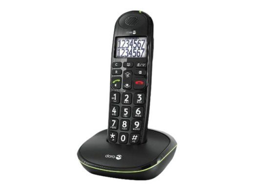 DORO PhoneEasy 110 juhtmevaba telefon helistaja ID must