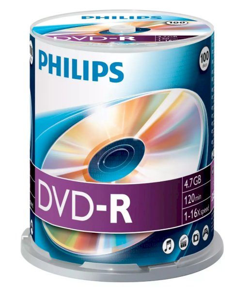 Philips DM4S6B00F/00 išoriniai DVD-R diskai 4.7GB 100 vnt.