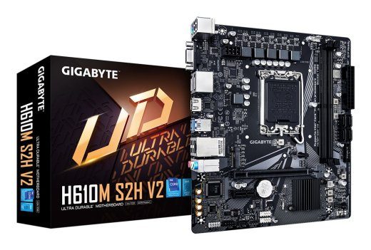 GIGABYTE H610M S2H V2 emaplaat - toetab Intel Core 14. põlvkonna CPU-sid, 4+1+1 hübriidsüsteemiga digitaalset VRM-i, kuni 5600MHz DDR5, 1xPCIe 3.0...