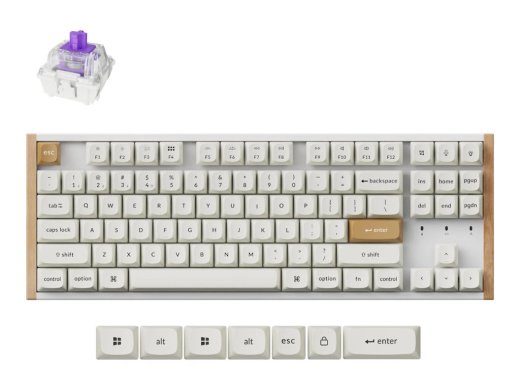 Keychron K8 HE Magnetic (TMR) Nordic belaidė klaviatūra RGB LED