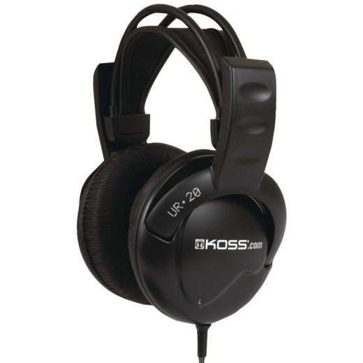 Koss kõrvaklapid DJ stiil UR20 juhtmega On-Ear must mürasummutus