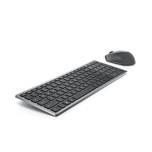 Dell Keyboard and Mouse KM7120W Wireless Batteries included Bluetooth US Titan Gray