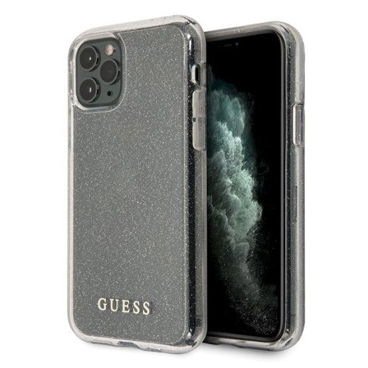 Guess GUHCN65PCGLSI Hardcase Glitter iPhone 11 Pro Max jaoks / hõbedane
