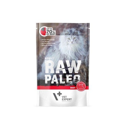 VETEXPERT Raw Paleo Adult Cat Beef - märgkassitoit - 100 g