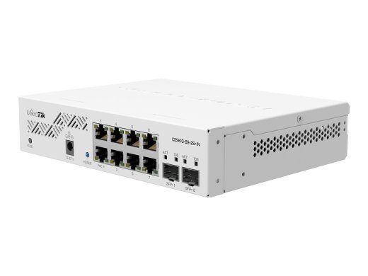 Mikrotik CSS610-8G-2S+IN Gigabito Ethernet tinklo keitiklis Power over Ethernet (PoE) Balta
