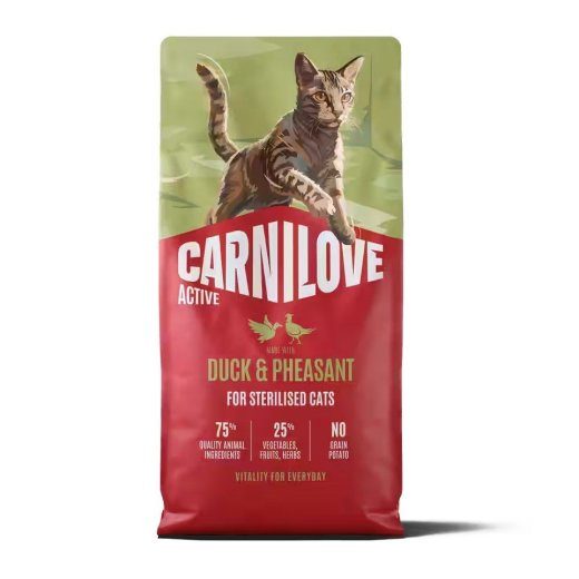 CARNILOVE Active Cat Duck & Pheasant Sterilised Dry Cat Food - 6kg