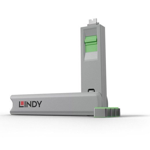 USB PORT TYPE-C BLOKEERIJA 4PACK/GREEN 40426 LINDY