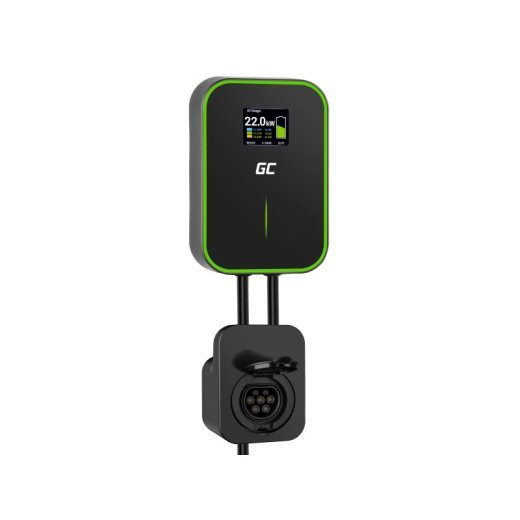 GREEN CELL WALLBOX EV POWERBOX 22KW WITH OUTLET & RFID