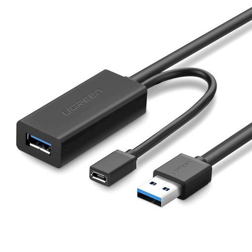 UGREEN US175 Pikenduskaabel USB3.0 10m koos microUSB pistikuga välise toite jaoks