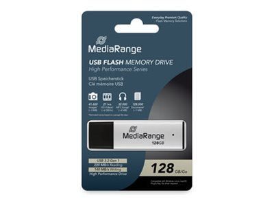 MediaRange MR1902 128GB USB 3.2 Gen 1 mälu hõbedane